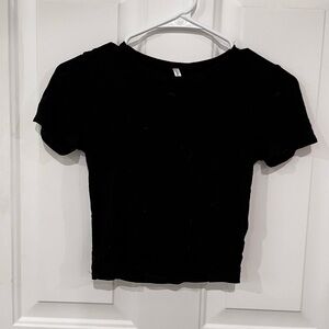 Lulu's Black Crop Top